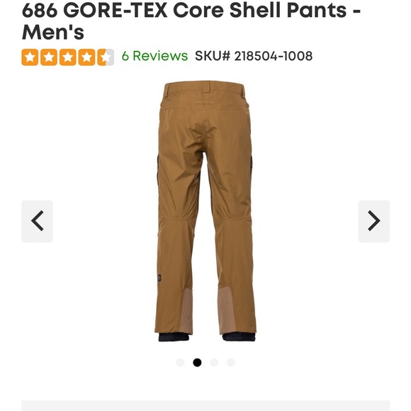686 Men Gore Tex Shell Pant NWT - Picture 6 of 7
